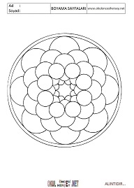 Mandala boyama sayfaları